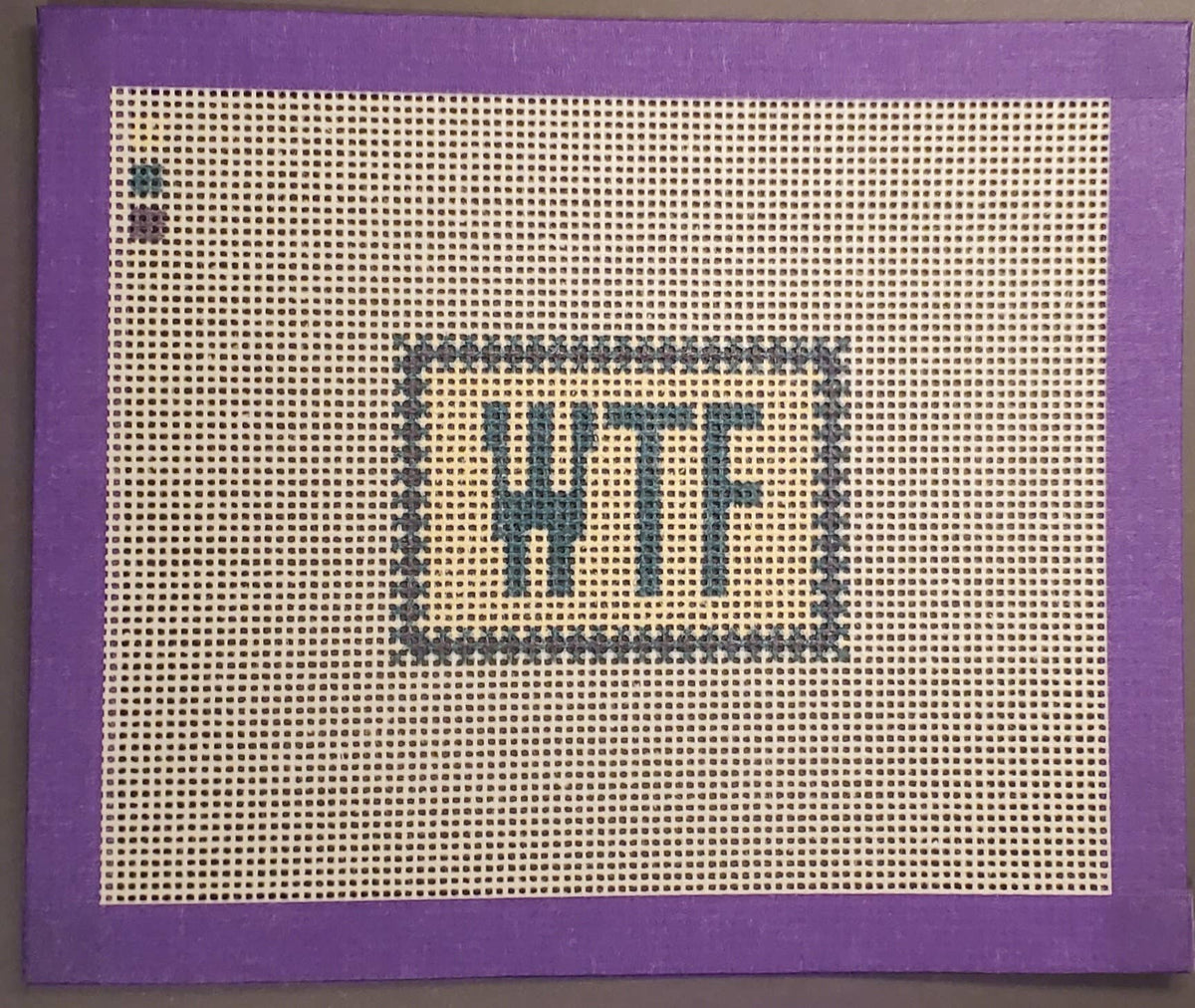 Needlepoint canvas WTF mood series beginner
