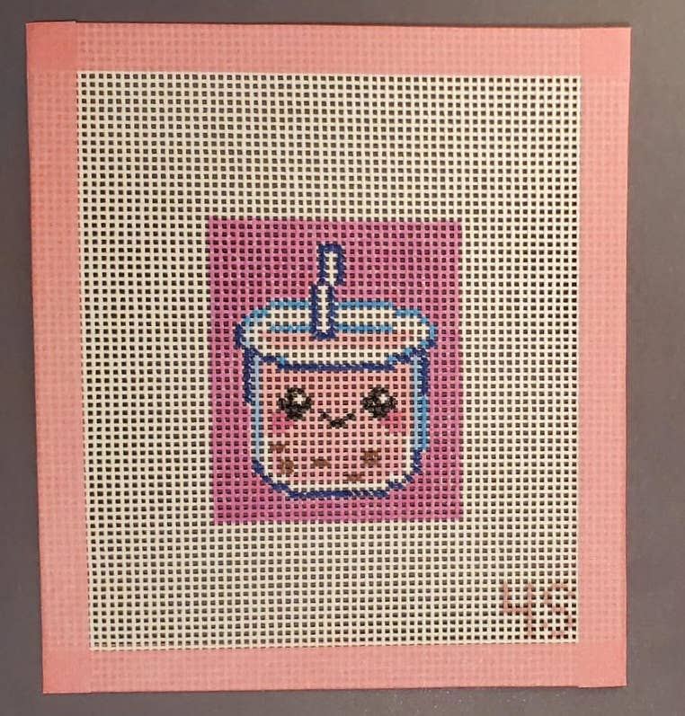 Boba needlepoint hand painted canvas 14 mesh