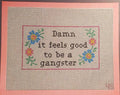 Needlepoint Subversive series Gangster hand painted canvas