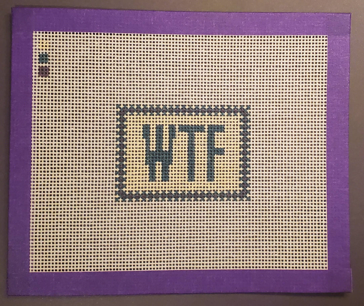 Needlepoint canvas WTF mood series beginner