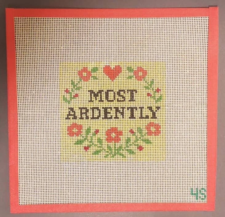 Needlepoint canvas Pride Prejudice Most Ardently